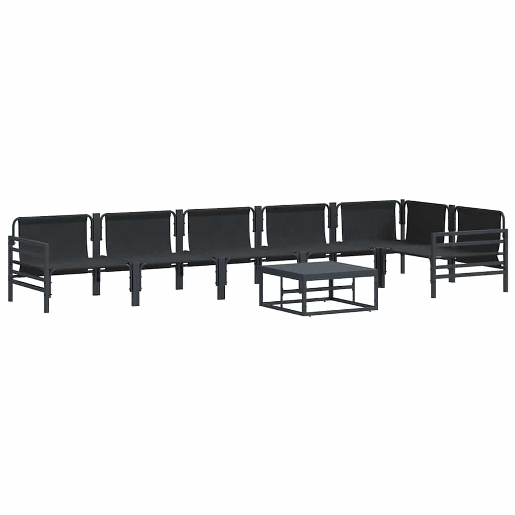 vidaXL Σετ Καναπέ Κήπου 7 pcs Ανθρακί Ατσάλι