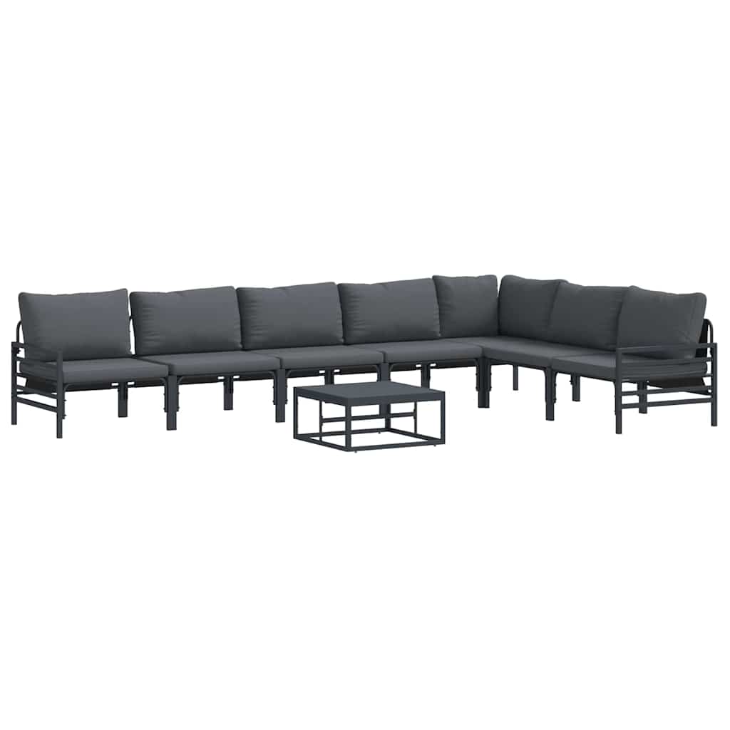 vidaXL Σετ Καναπέ Κήπου 8 pcs Ανθρακί Ατσάλι
