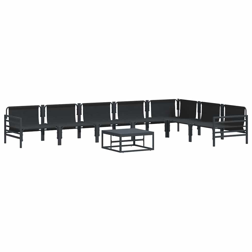 vidaXL Σετ Καναπέ Κήπου 8 pcs Ανθρακί Ατσάλι