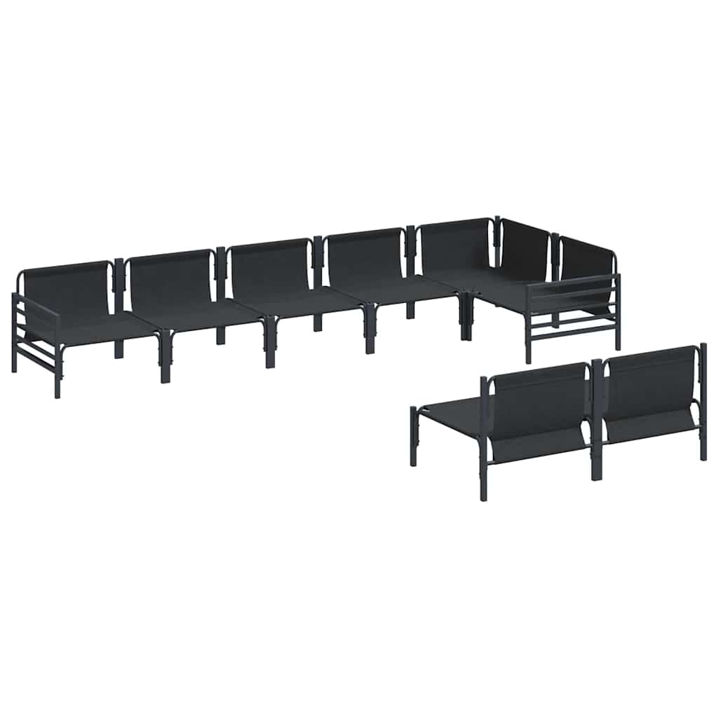 vidaXL Σετ Καναπέ Κήπου 8 pcs Ανθρακί Ατσάλι
