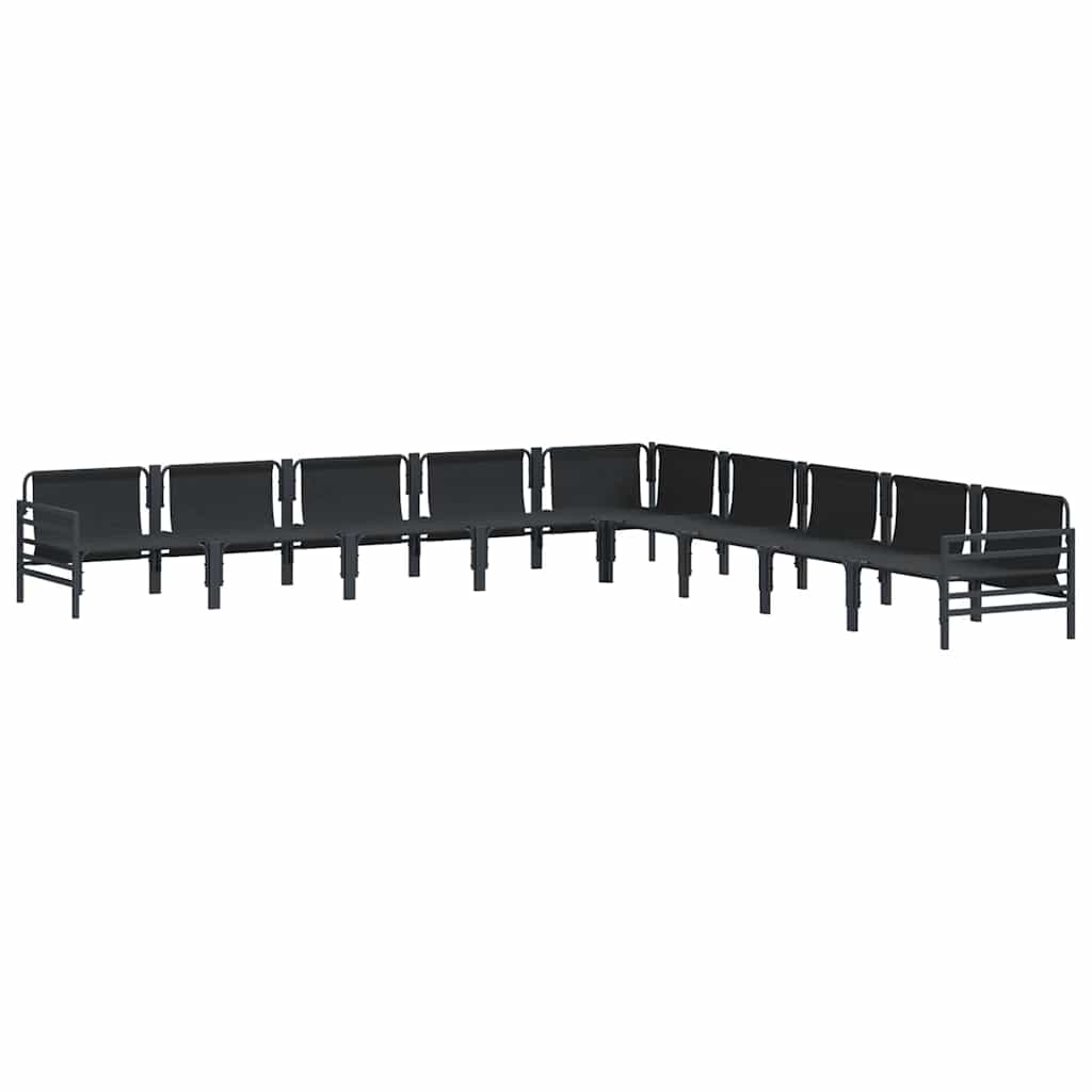 vidaXL Σετ Καναπέ Κήπου 9 pcs Ανθρακί Ατσάλι