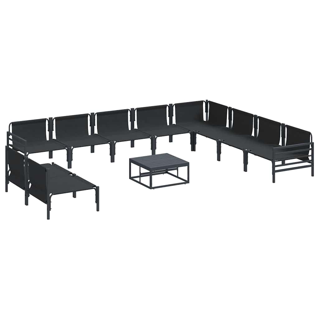 vidaXL Σετ Καναπέ Κήπου 11 pcs Ανθρακί Ατσάλι