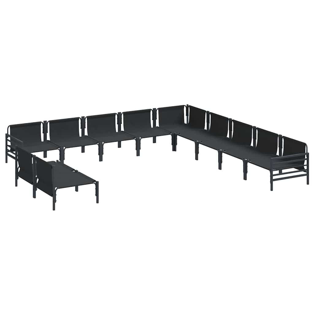 vidaXL Σετ Καναπέ Κήπου 11 pcs Ανθρακί Ατσάλι