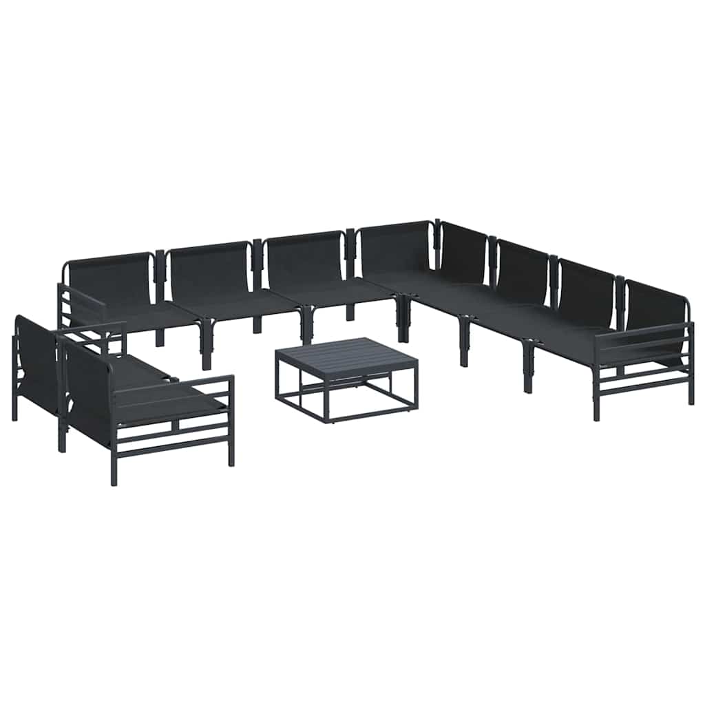 vidaXL Σετ Καναπέ Κήπου 10 pcs Ανθρακί Ατσάλι