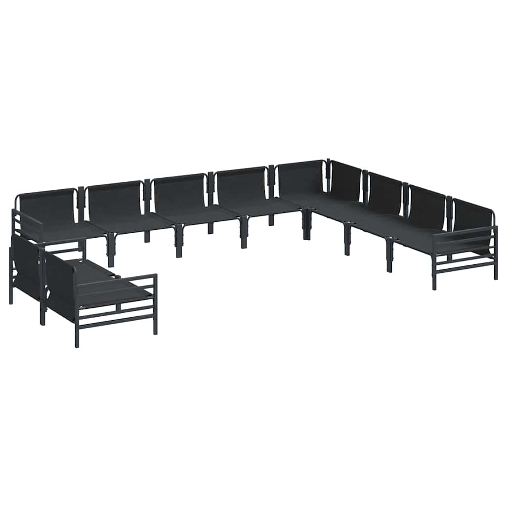 vidaXL Σετ Καναπέ Κήπου 10 pcs Ανθρακί Ατσάλι