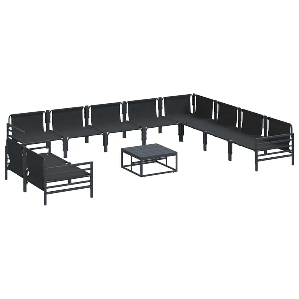 vidaXL Σετ Καναπέ Κήπου 11 pcs Ανθρακί Ατσάλι