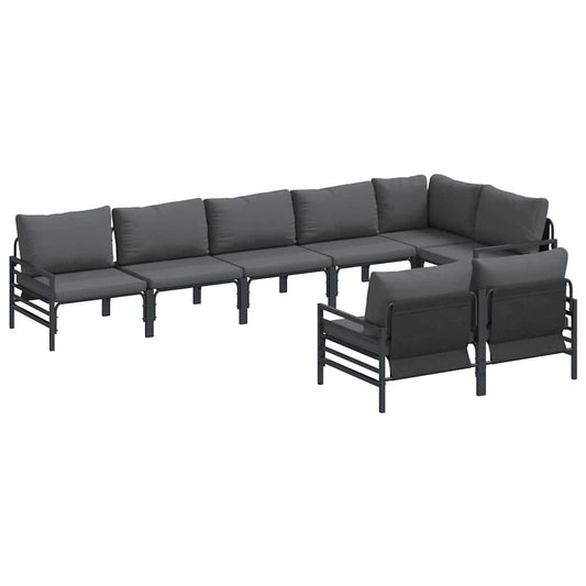 vidaXL Σετ Καναπέ Κήπου 8 pcs Ανθρακί Ατσάλι