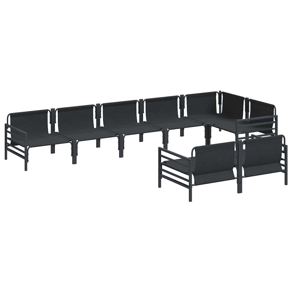 vidaXL Σετ Καναπέ Κήπου 8 pcs Ανθρακί Ατσάλι