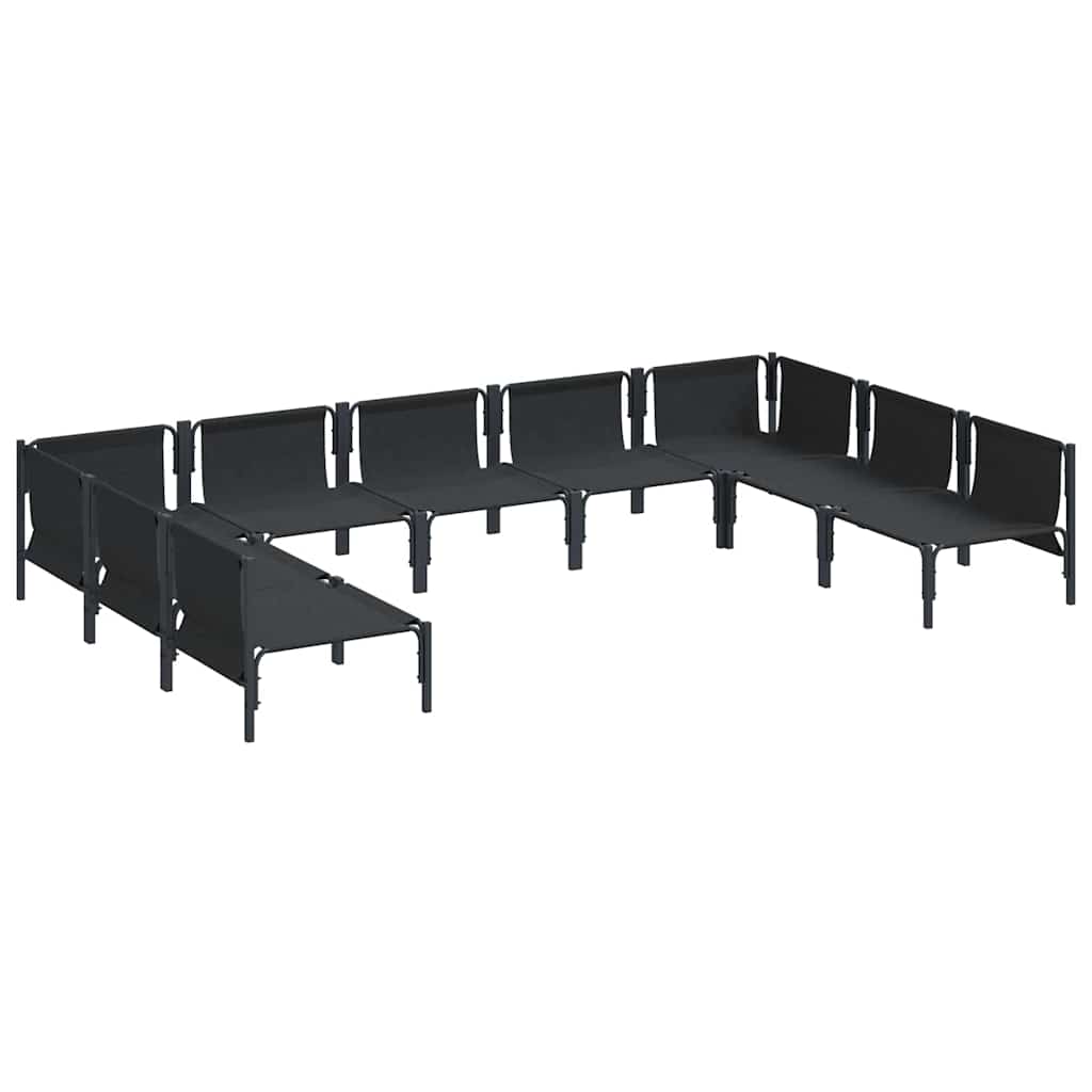 vidaXL Σετ Καναπέ Κήπου 9 pcs Ανθρακί Ατσάλι