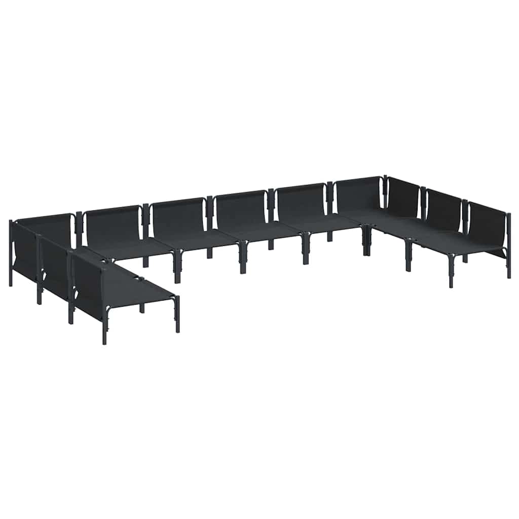 vidaXL Σετ Καναπέ Κήπου 10 pcs Ανθρακί Ατσάλι