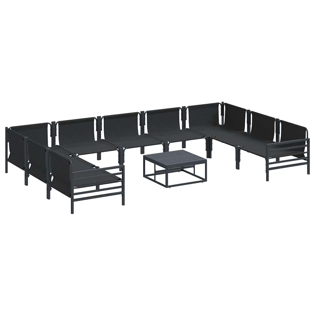 vidaXL Σετ Καναπέ Κήπου 10 pcs Ανθρακί Ατσάλι