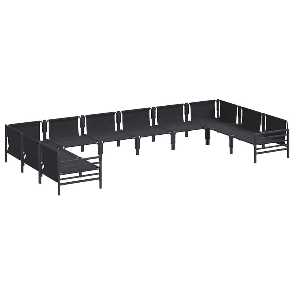 vidaXL Σετ Καναπέ Κήπου 10 pcs Ανθρακί Ατσάλι