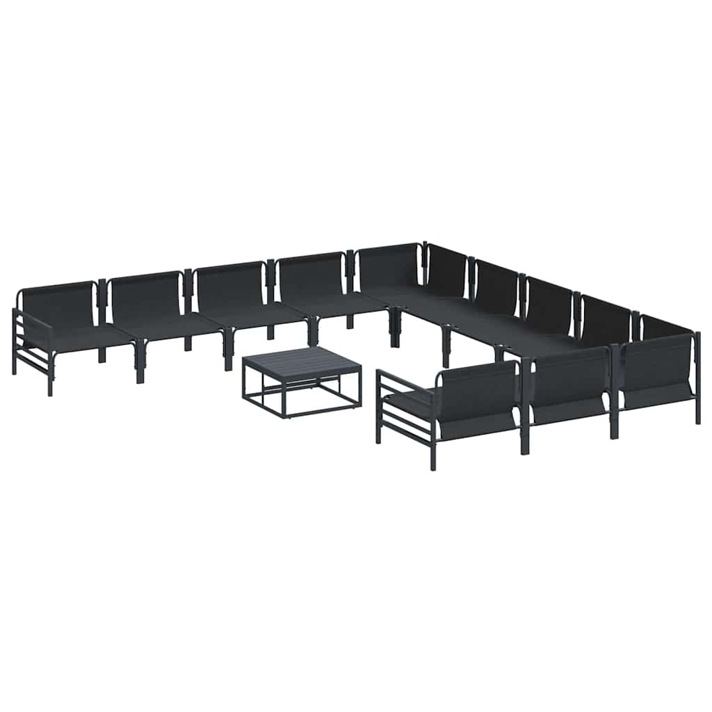 vidaXL Σετ Καναπέ Κήπου 12 pcs Ανθρακί Ατσάλι