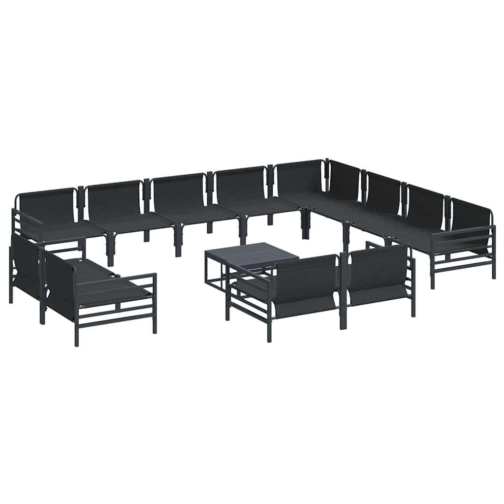 vidaXL Σετ Καναπέ Κήπου 13 pcs Ανθρακί Ατσάλι