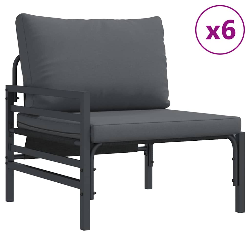 vidaXL Σετ Καναπέ Κήπου 14 pcs Ανθρακί Ατσάλι