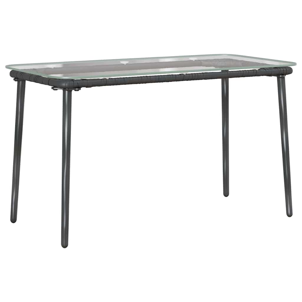vidaXL ΣΕΤ ΕΠΙΠΛΩΝ ΚΗΠΟΥ με μαξιλάρι 4 pcs Μαύρο και Ανθρακί