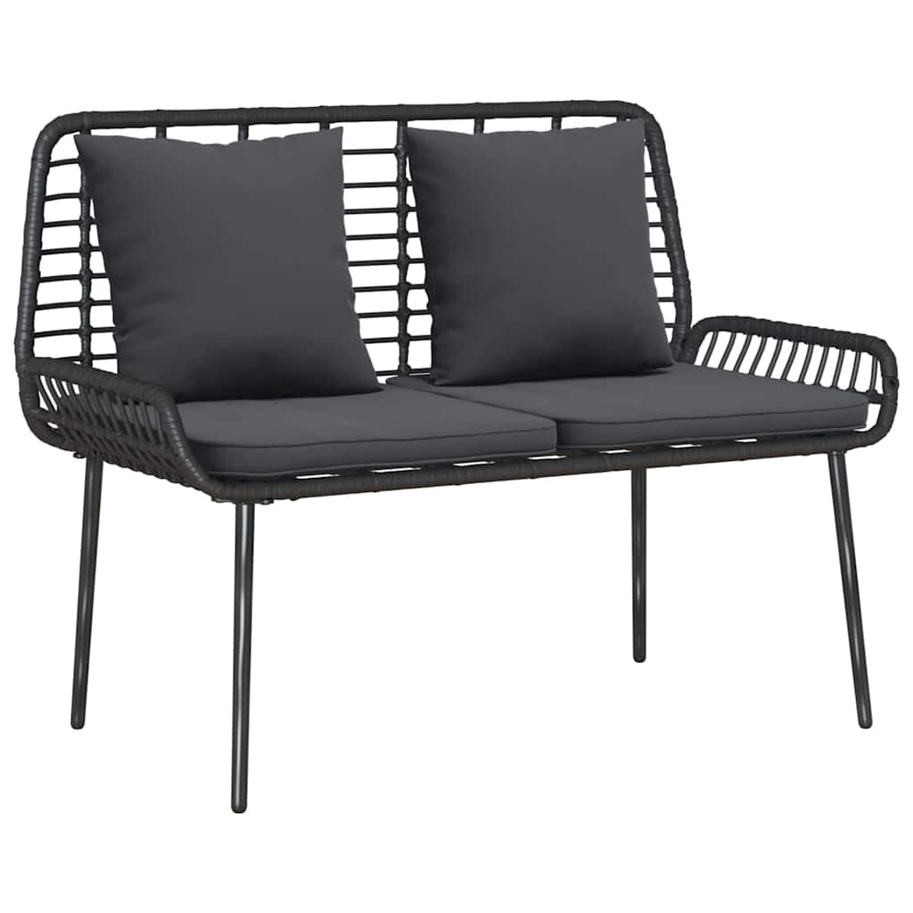 vidaXL ΣΕΤ ΕΠΙΠΛΩΝ ΚΗΠΟΥ με μαξιλάρι 4 pcs Καφέ Μαύρο Κρέμα