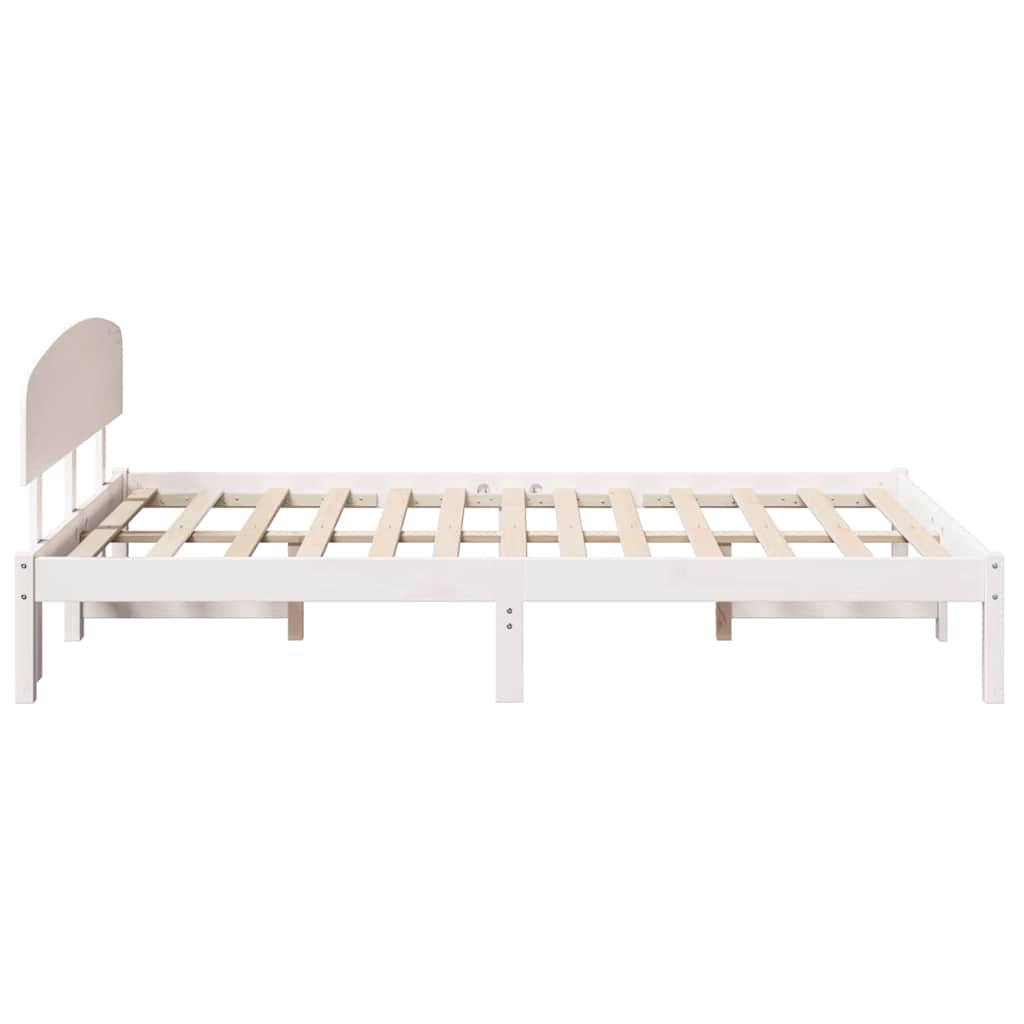 vidaXL Σκελετός Κρεβατιού Λευκό 120 x 200 cm Μασίφ ξύλο πεύκου