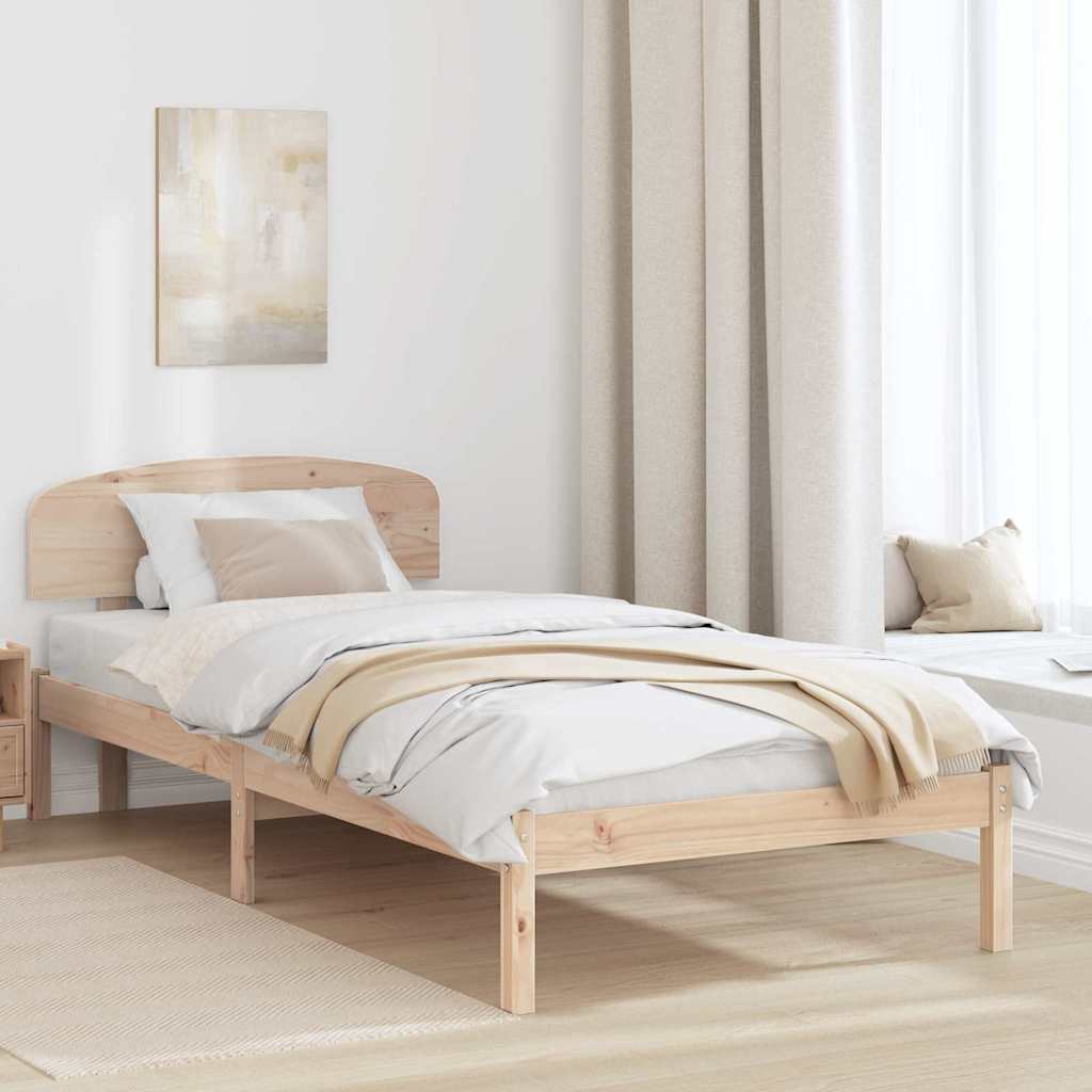 vidaXL Σκελετός Κρεβατιού Καφέ 100 x 200 cm Μασίφ ξύλο πεύκου