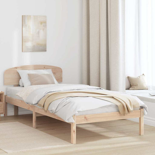 vidaXL Σκελετός Κρεβατιού Φυσικό 80 x 200 cm Στερεά ξυλεία πεύκου