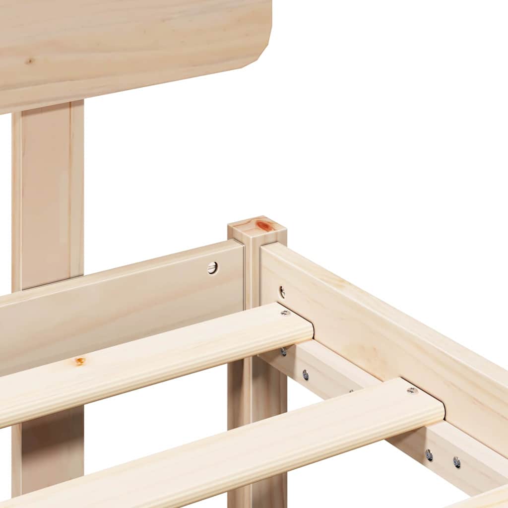 vidaXL Σκελετός Κρεβατιού με κεφαλάρι Φυσικό 150 x 200 cm