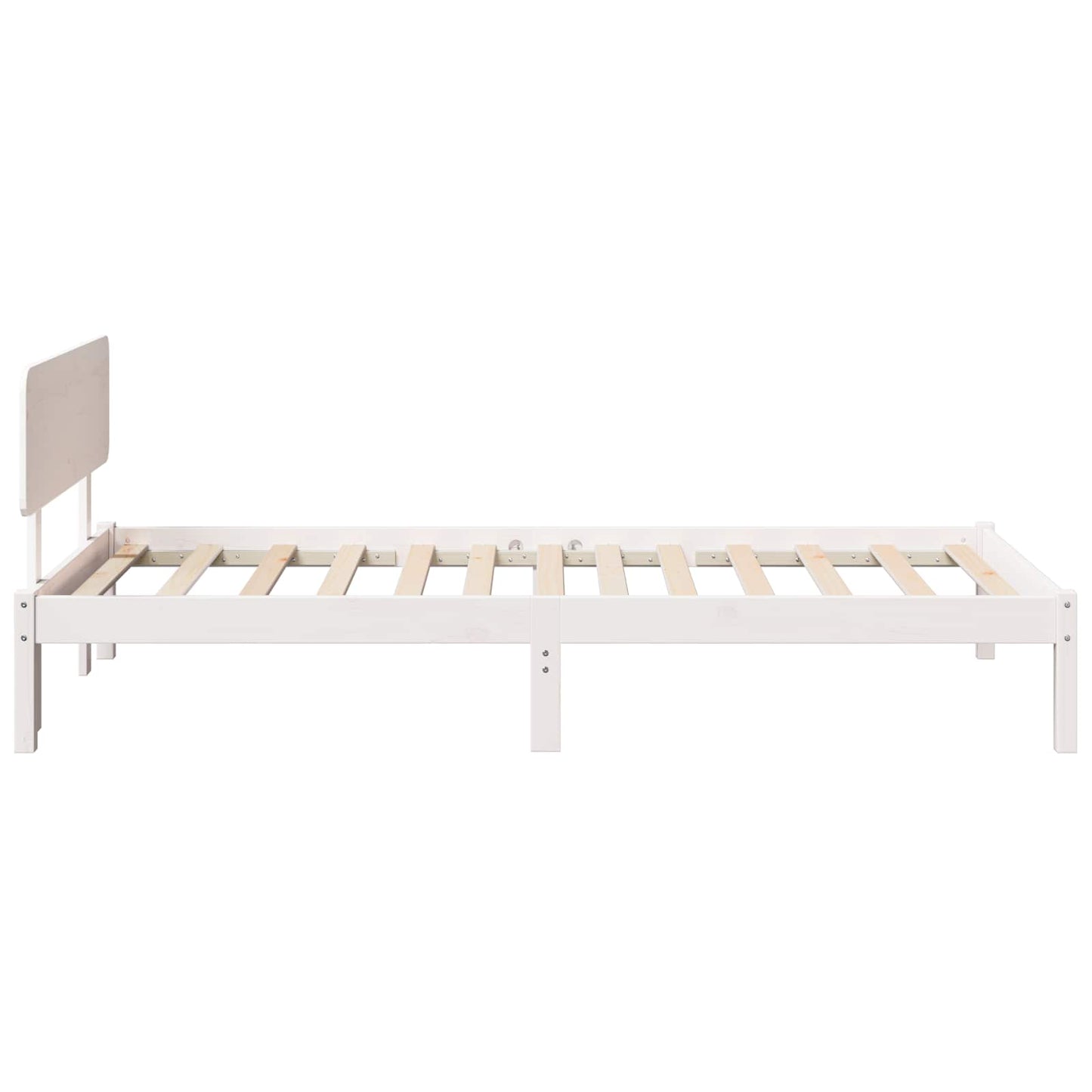vidaXL Σκελετός Κρεβατιού με κεφαλάρι Λευκό 90 x 190 cm