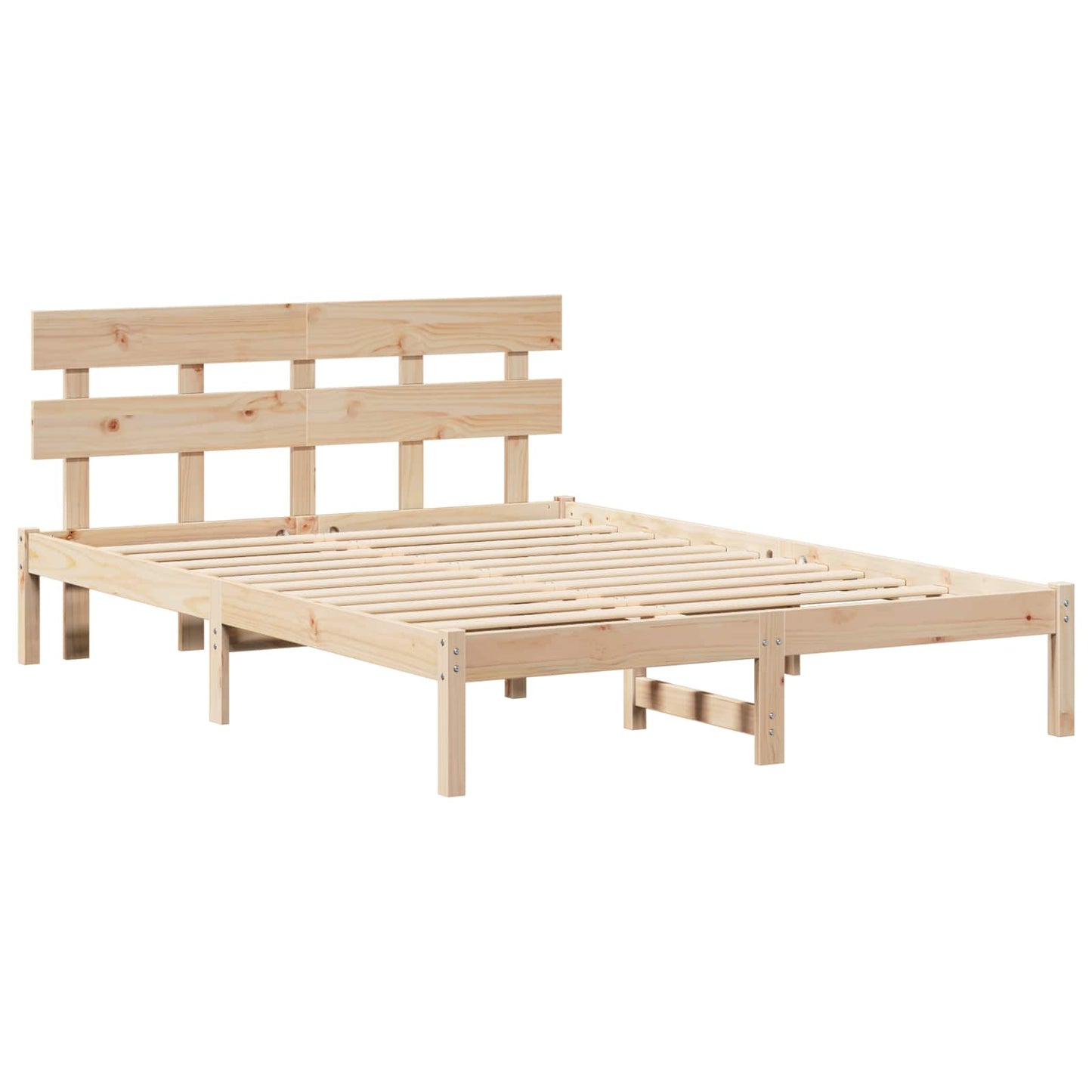 vidaXL Σκελετός Κρεβατιού Καφέ 160 x 200 cm Μασίφ ξύλο πεύκου