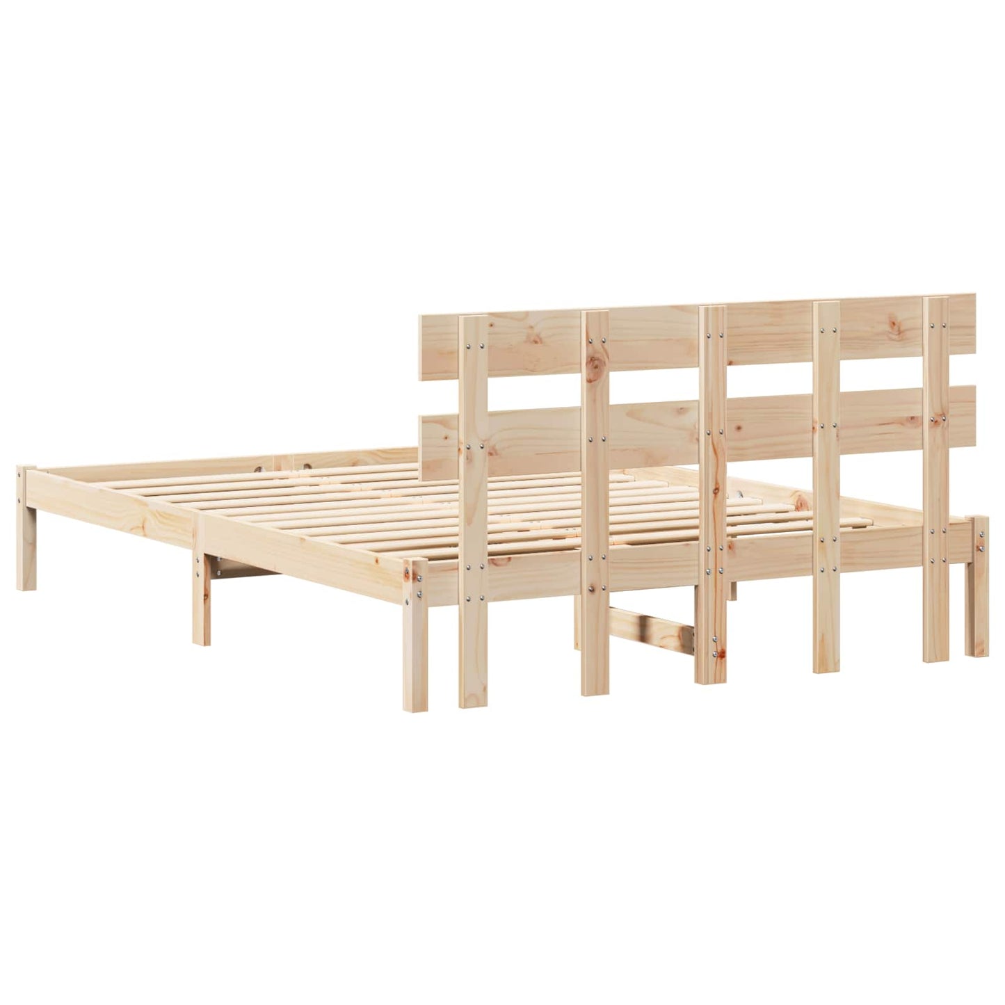 vidaXL Σκελετός Κρεβατιού Καφέ 160 x 200 cm Μασίφ ξύλο πεύκου