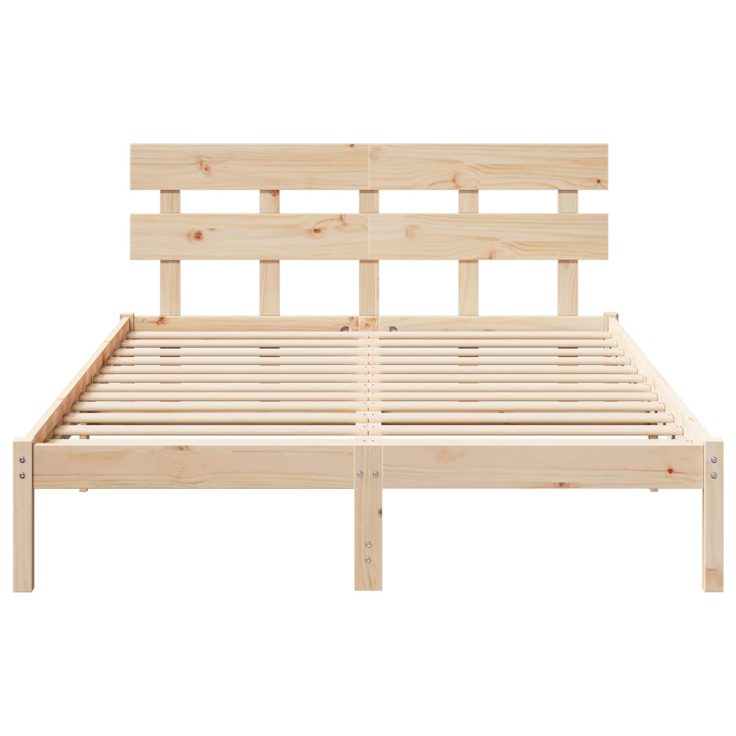 vidaXL Σκελετός Κρεβατιού Καφέ 160 x 200 cm Μασίφ ξύλο πεύκου