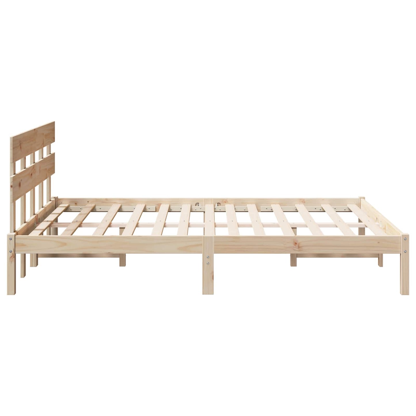 vidaXL Σκελετός Κρεβατιού Καφέ 160 x 200 cm Μασίφ ξύλο πεύκου