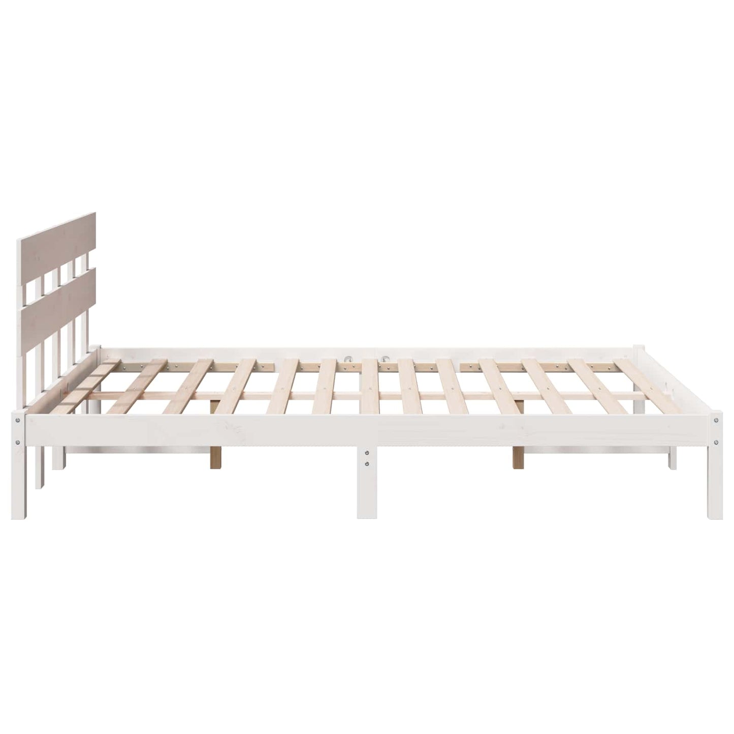 vidaXL Σκελετός Κρεβατιού Λευκό 160 x 200 cm Μασίφ ξύλο πεύκου