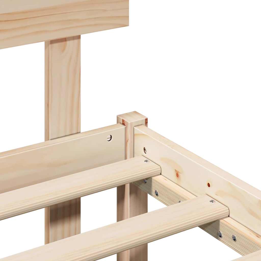 vidaXL Σκελετός Κρεβατιού Καφέ 150 x 200 cm Μασίφ ξύλο πεύκου