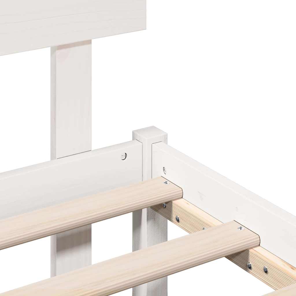 vidaXL Σκελετός Κρεβατιού Καφέ 140 x 200 cm Μασίφ ξύλο πεύκου