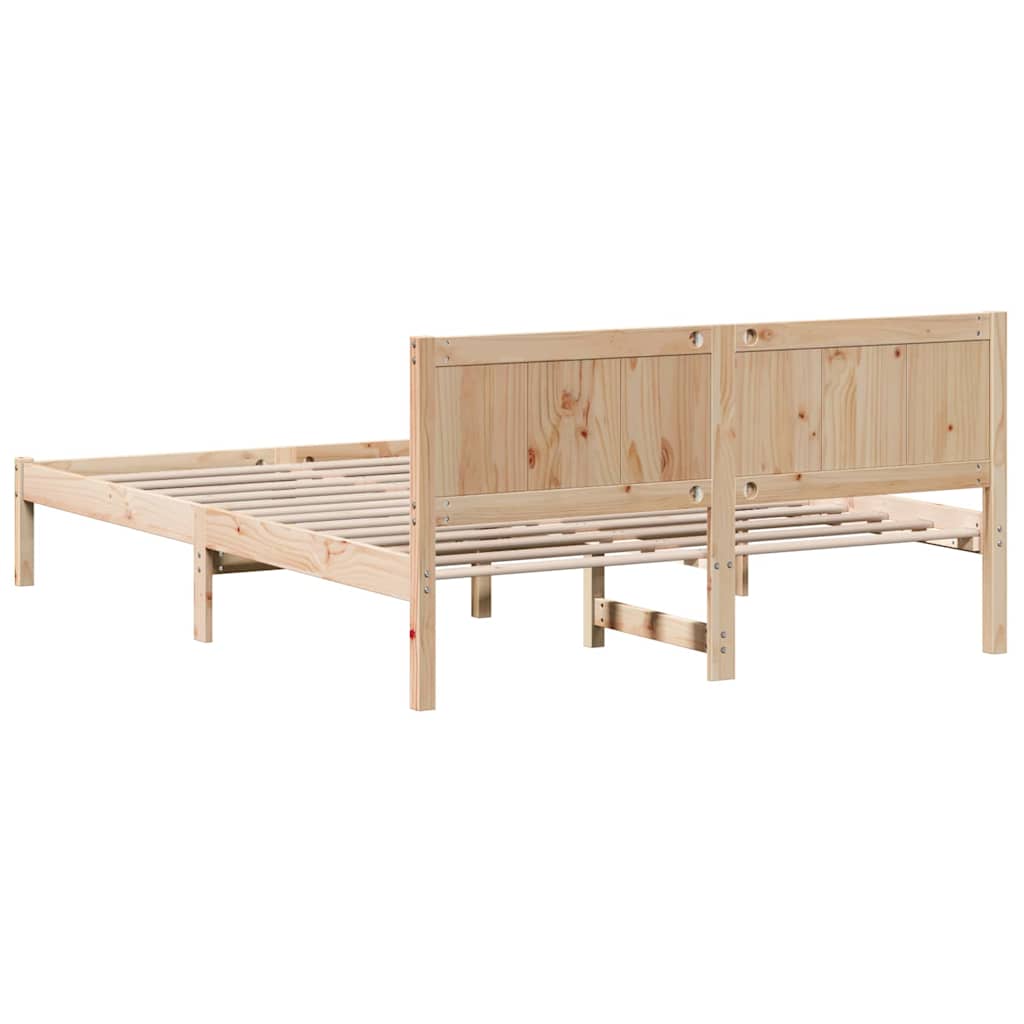 vidaXL Σκελετός Κρεβατιού Καφέ 160 x 200 cm Μασίφ ξύλο πεύκου
