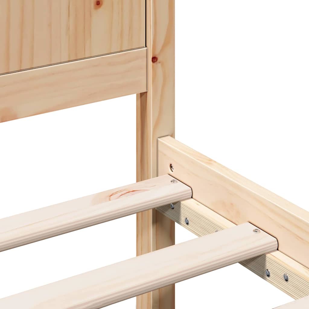 vidaXL Σκελετός Κρεβατιού Καφέ 140 x 200 cm Μασίφ ξύλο πεύκου