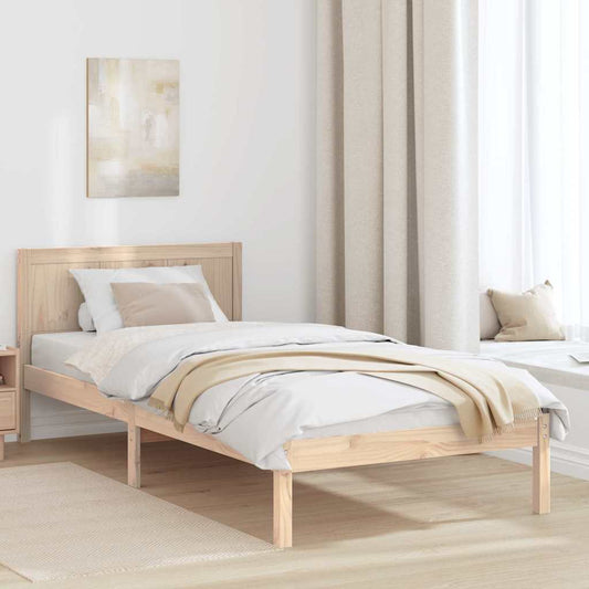 vidaXL Σκελετός Κρεβατιού Καφέ 80 x 200 cm Μασίφ ξύλο πεύκου