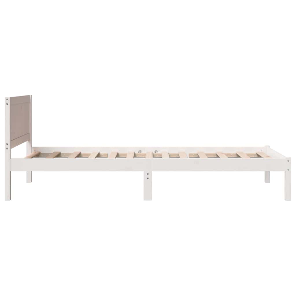 vidaXL Σκελετός Κρεβατιού Λευκό 80 x 200 cm Μασίφ ξύλο πεύκου