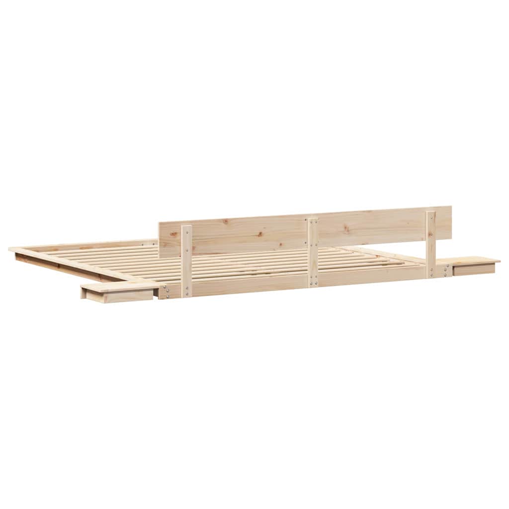 vidaXL Σκελετός Κρεβατιού Καφέ 200 x 200 cm ξύλο