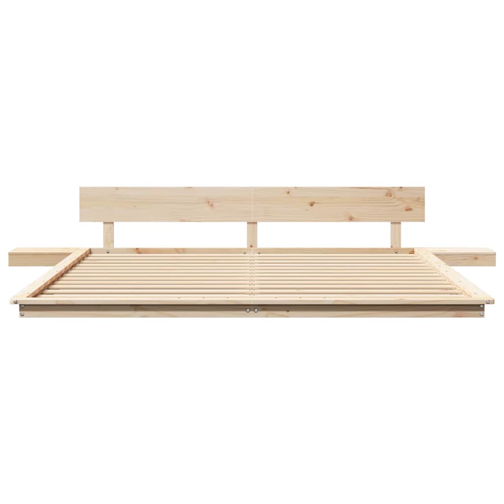 vidaXL Σκελετός Κρεβατιού Καφέ 200 x 200 cm ξύλο