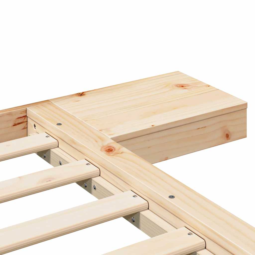 vidaXL Σκελετός Κρεβατιού Καφέ 150 x 200 cm ξύλο