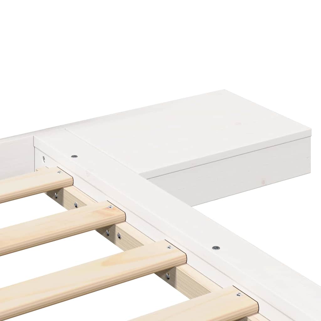 vidaXL Σκελετός Κρεβατιού Λευκό 90 x 190 cm ξύλο