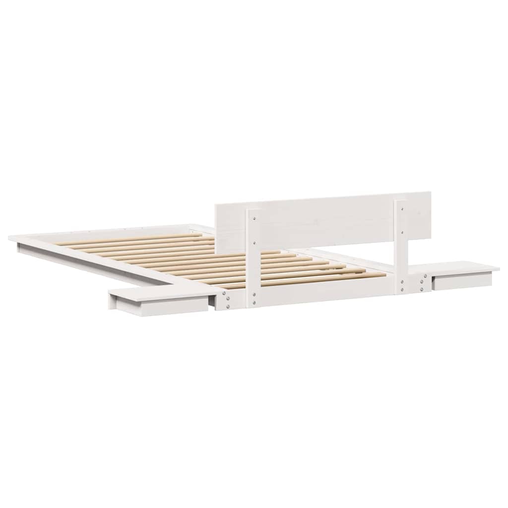 vidaXL Σκελετός Κρεβατιού Λευκό 90 x 190 cm ξύλο