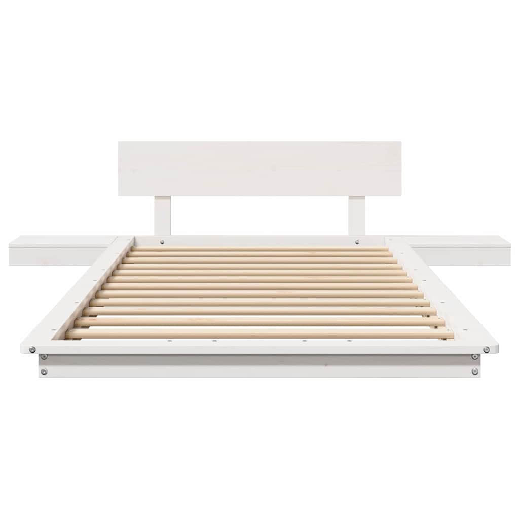 vidaXL Σκελετός Κρεβατιού Λευκό 90 x 190 cm ξύλο