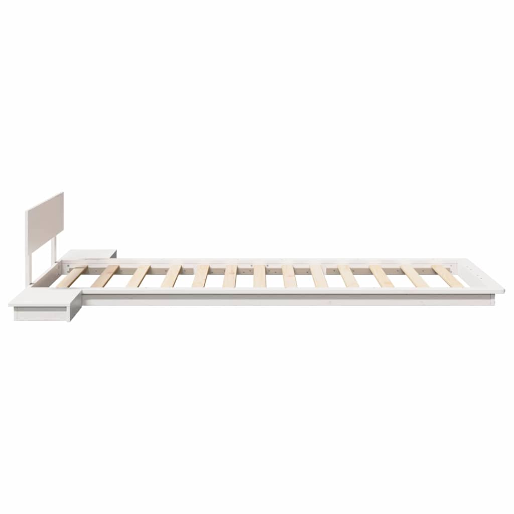 vidaXL Σκελετός Κρεβατιού Λευκό 90 x 190 cm ξύλο