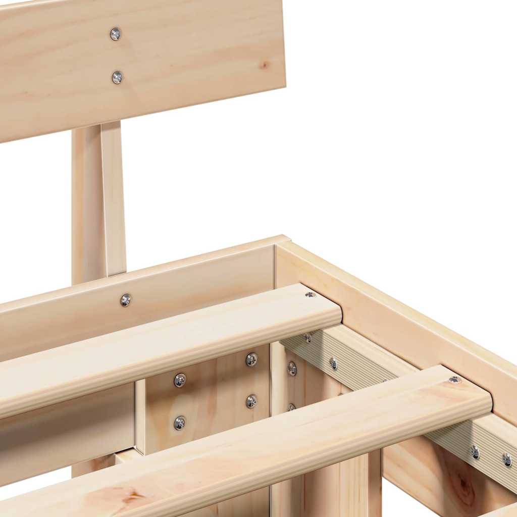 vidaXL Σκελετός Κρεβατιού με κεφαλάρι Καφέ 200 x 200 cm