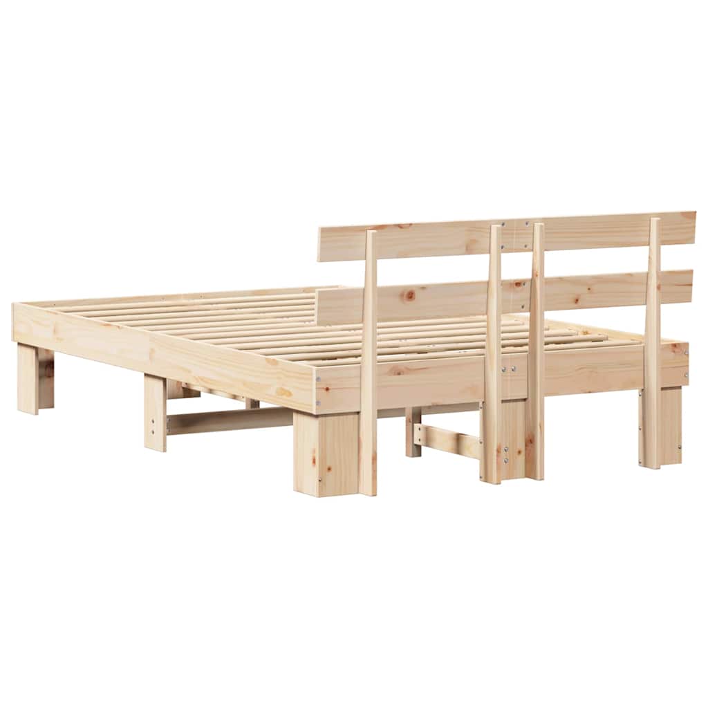 vidaXL Σκελετός Κρεβατιού με κεφαλάρι Καφέ 120 x 200 cm