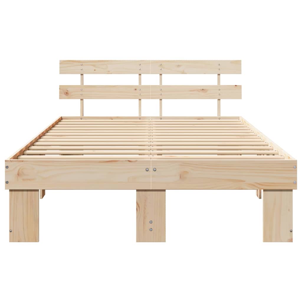 vidaXL Σκελετός Κρεβατιού με κεφαλάρι Καφέ 120 x 200 cm