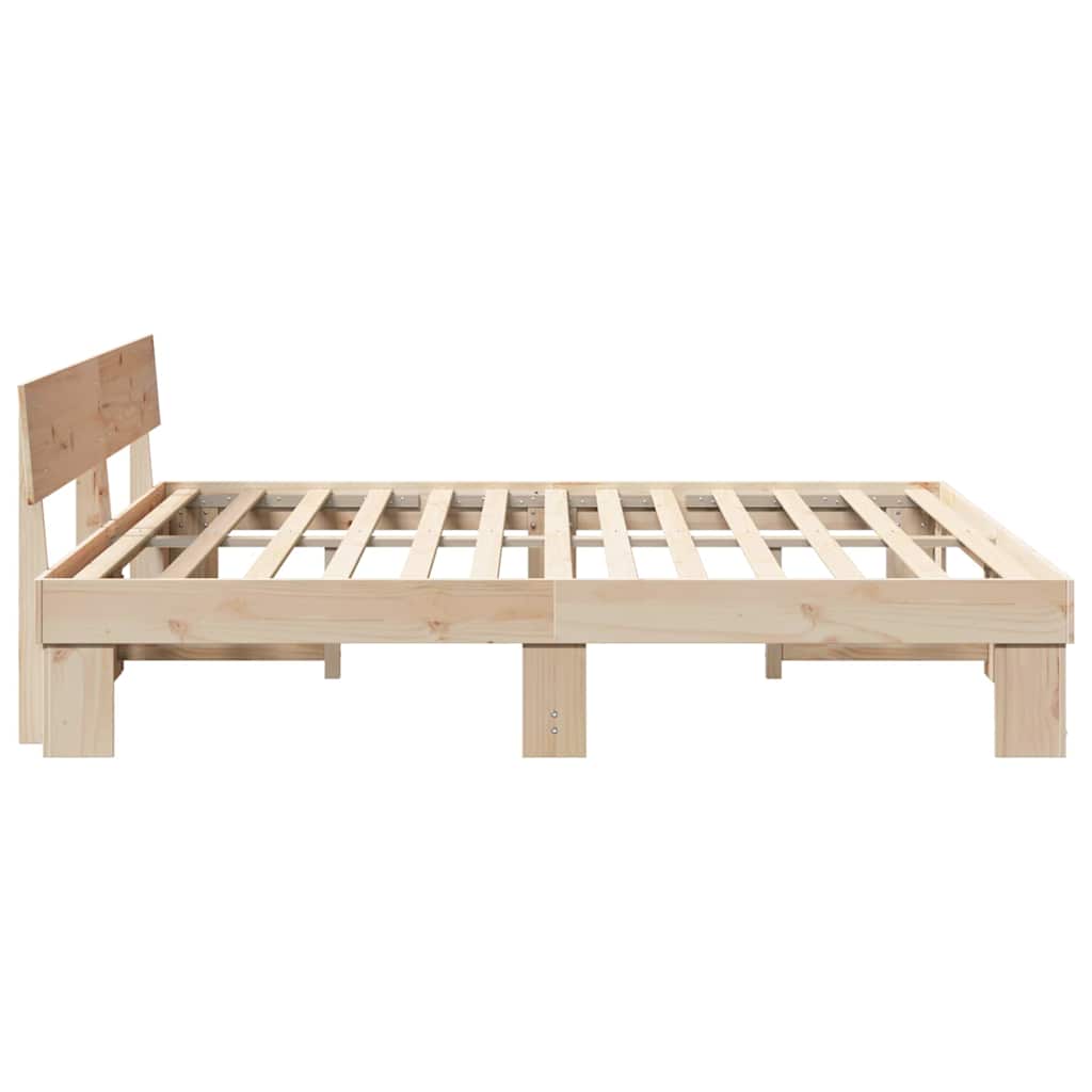 vidaXL Σκελετός Κρεβατιού Φυσικό 180 x 200 cm Στερεά ξυλεία πεύκου