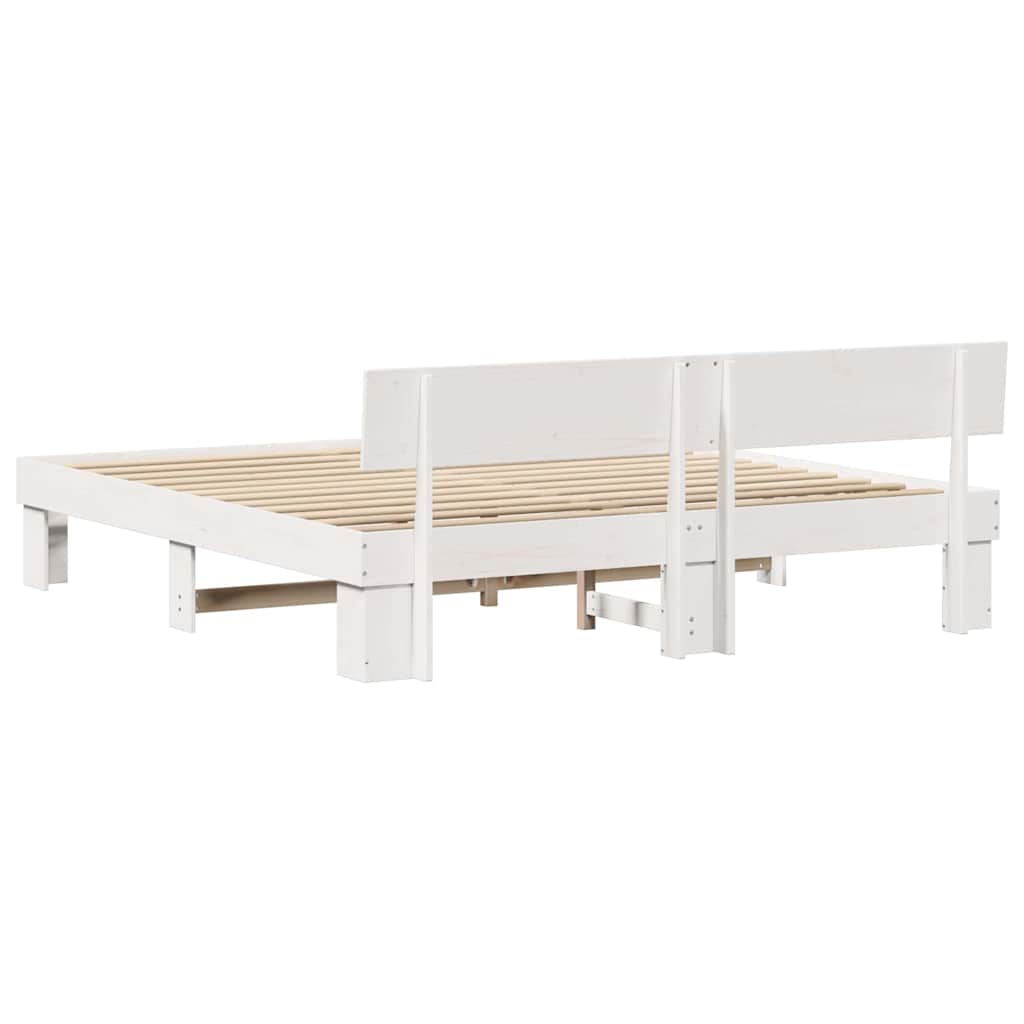 vidaXL Σκελετός Κρεβατιού Λευκό 180 x 200 cm Στερεά ξυλεία πεύκου