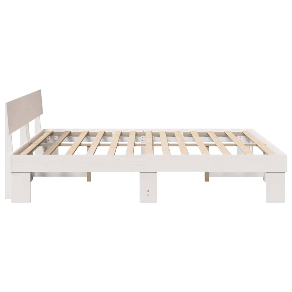 vidaXL Σκελετός Κρεβατιού Λευκό 180 x 200 cm Στερεά ξυλεία πεύκου
